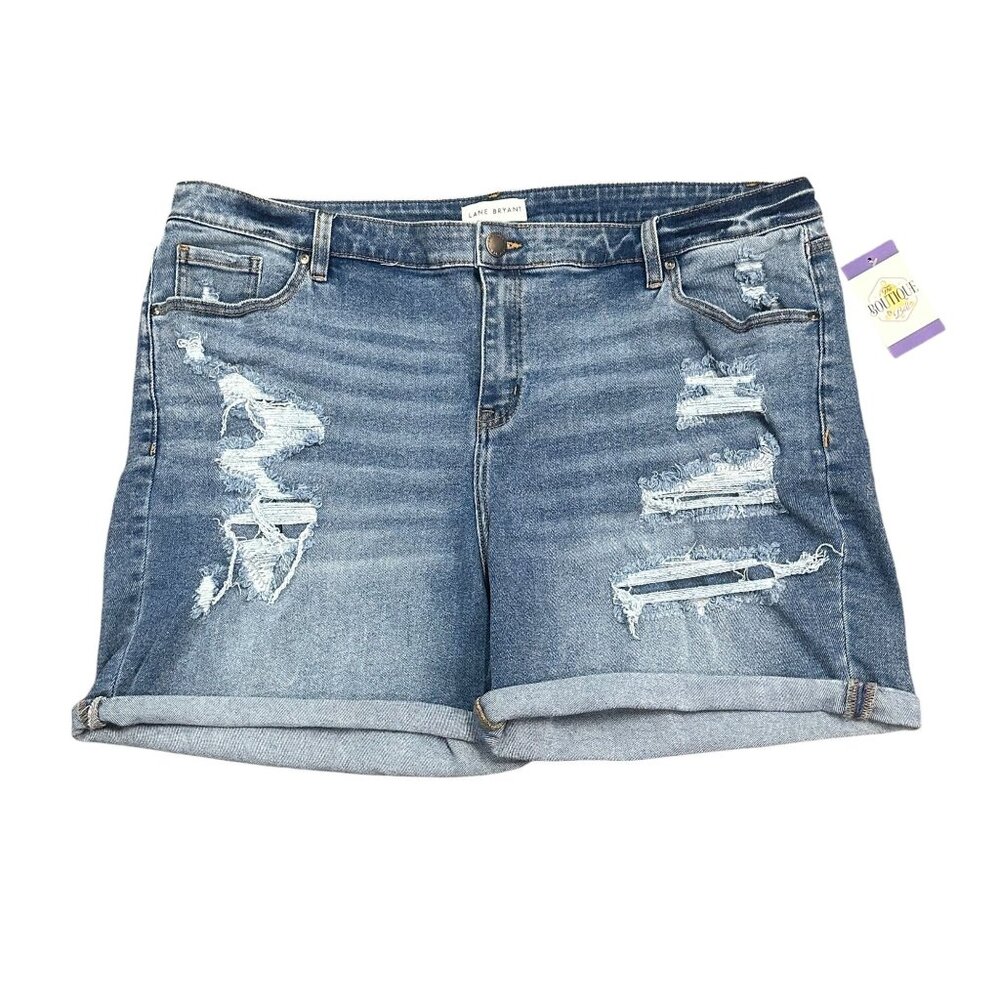Lane Bryant Flex Magic Waistband Signature Fit Mid Rise Boyfriend Midi Short 20